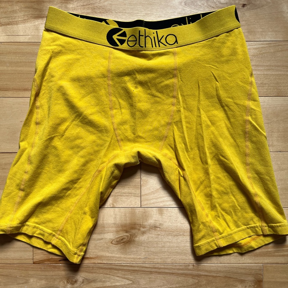 Ethika yellow long leg boxerbriefs small